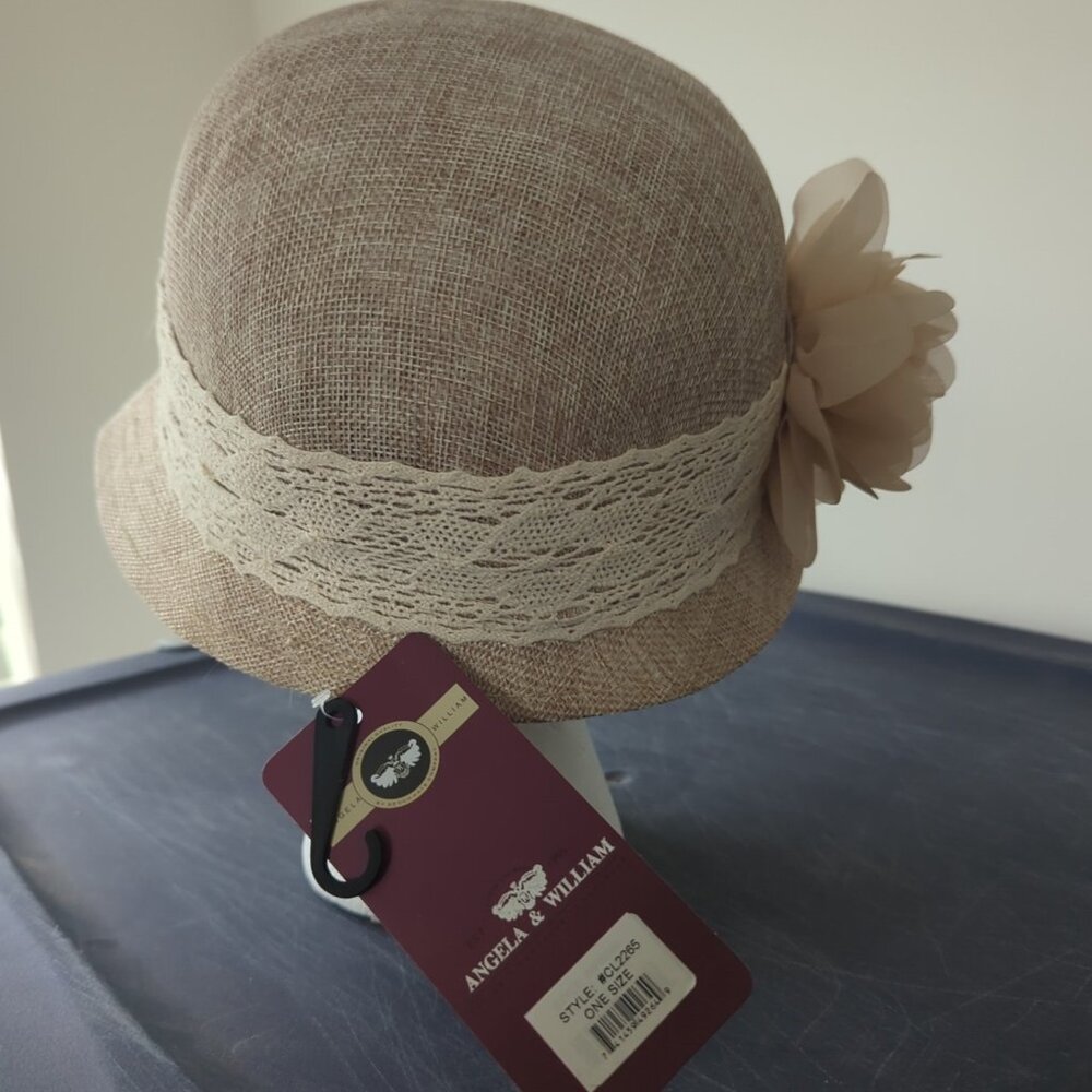 Angela & William Hat One Size Women's Beige Style #CL2265 Adjustable NEW-lp - Picture 5 of 10